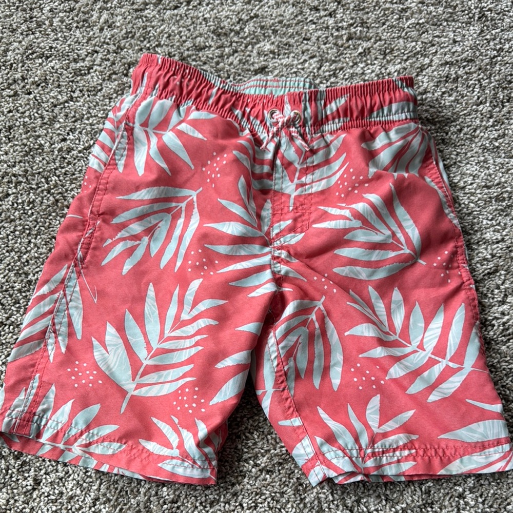 Cat & Jack Green and White Mesh Lined Shorts